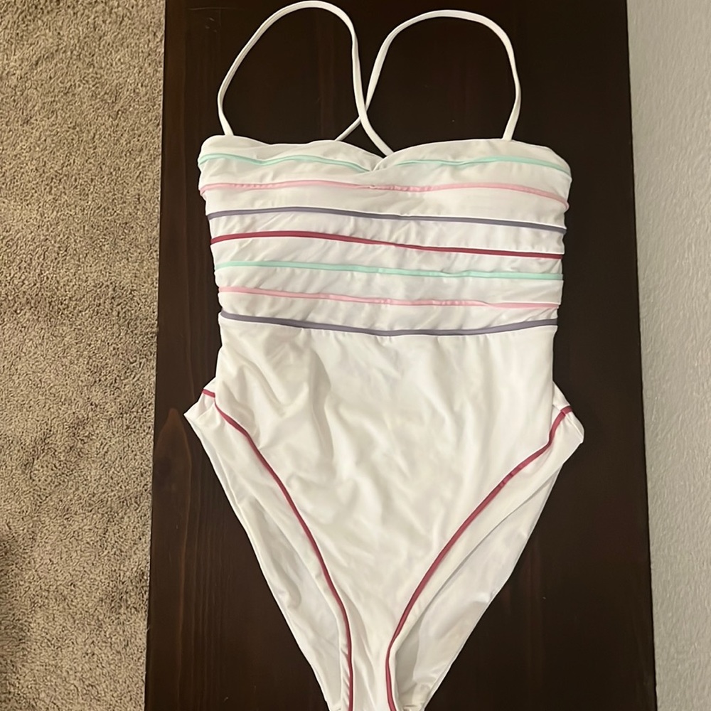White one piece swimsuit